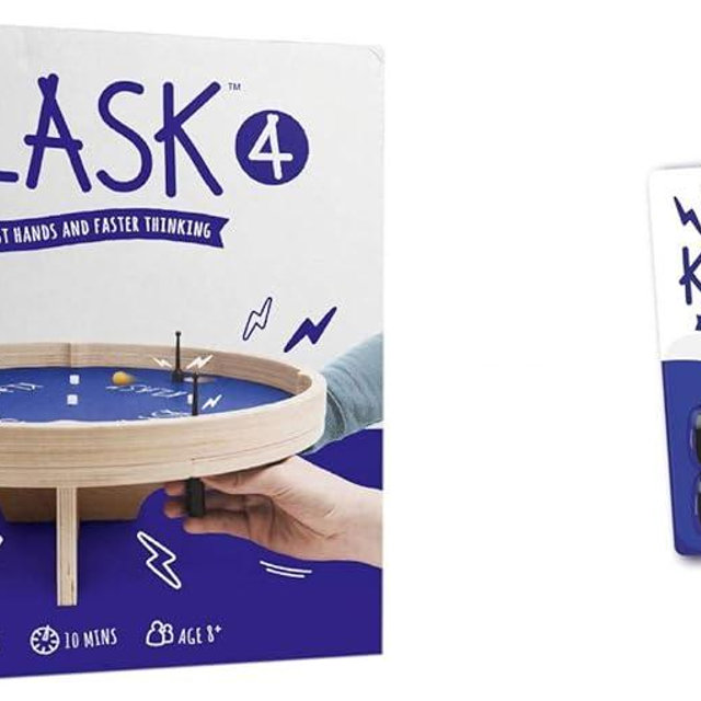 KLASK 4 + Spare Parts: The 4 Player Magnetic Party Game of Skill - for Kids and Adults of All Ages That’s Half Foosball, Half Air Hockey