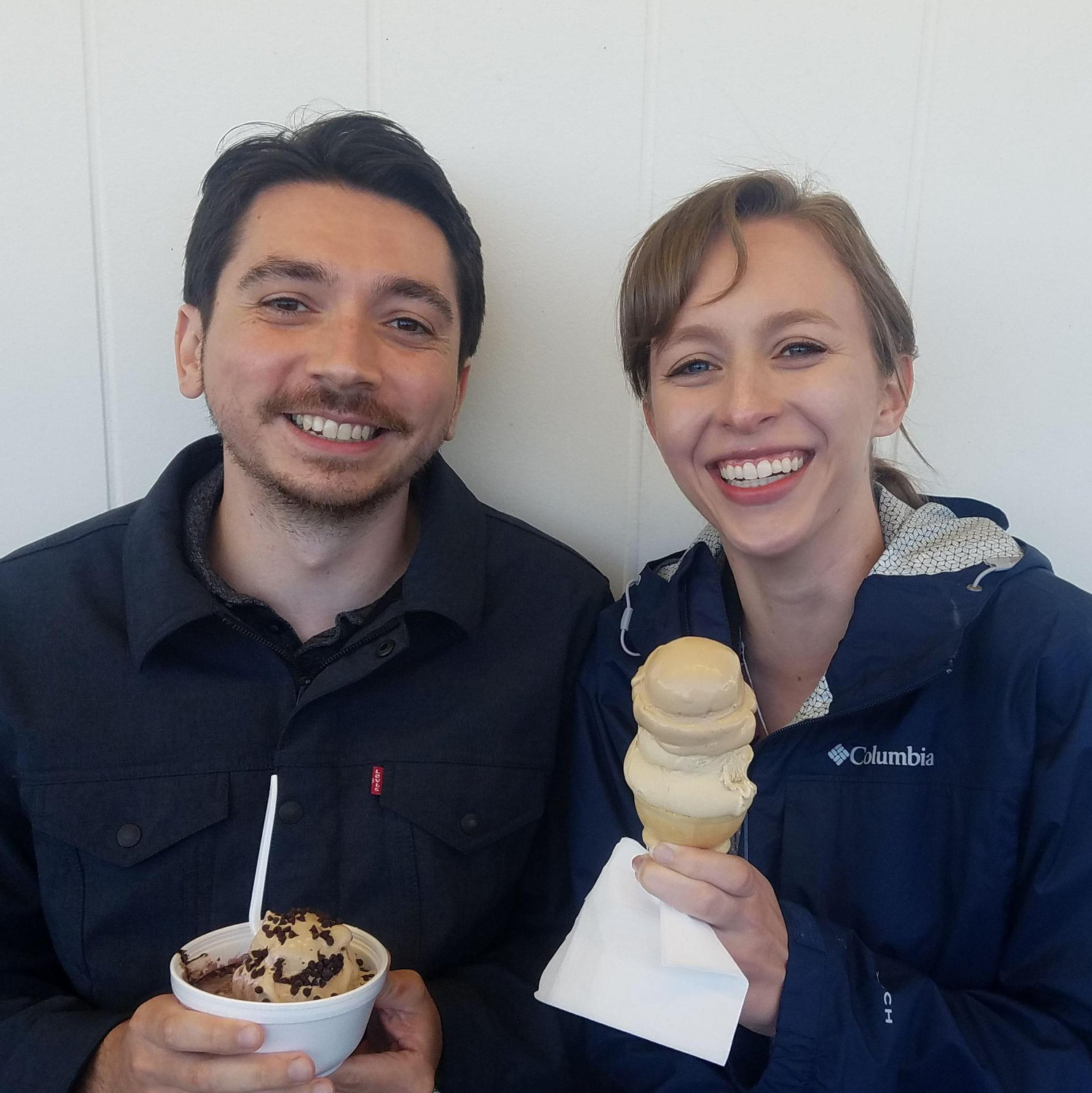 Enjoying Hank's frozen custard in Pennsylvania--a Kebert family favorite!