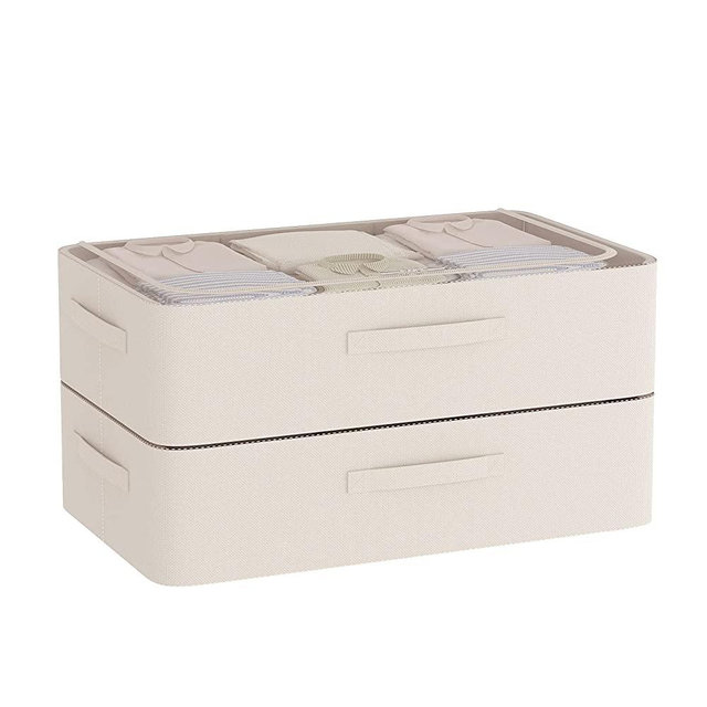 Under Bed Storage Bins Frame Storage Box Oxford Fabric Sturdy Underbed Container Foldable Stackable Large Capacity Clothes Organizer for Clothing, Shoes, Blankets, Sweaters, Toys