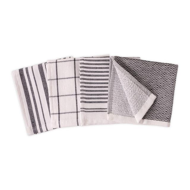 Artisanal Kitchen Supply® Dual Sided Dish Cloths in Black (Set of 4)