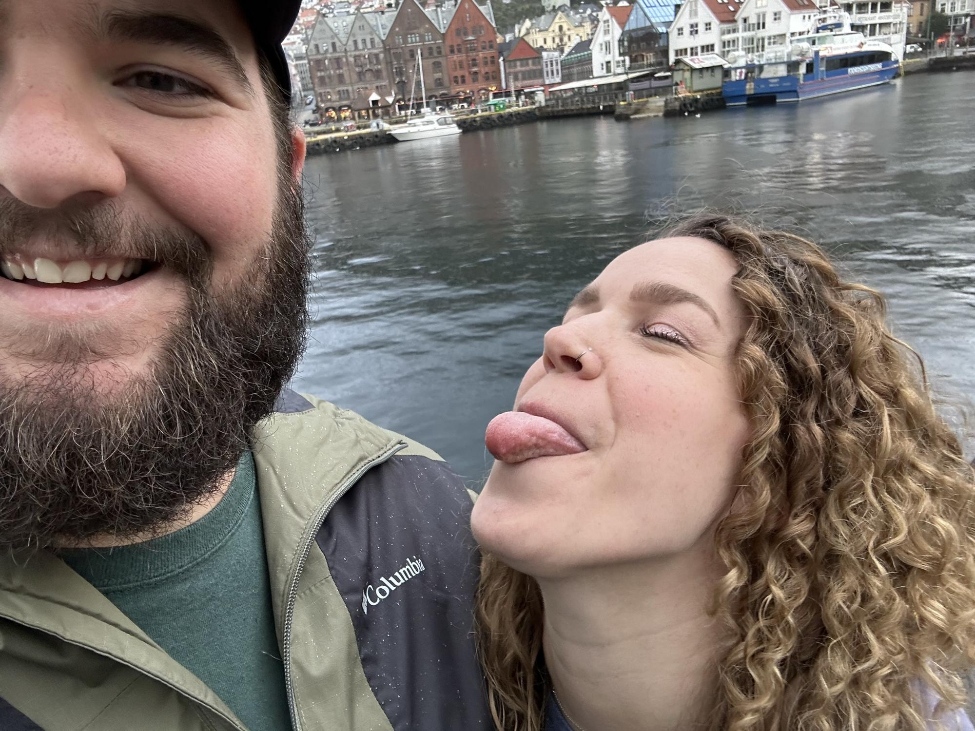 Being silly in Bergen, Norway