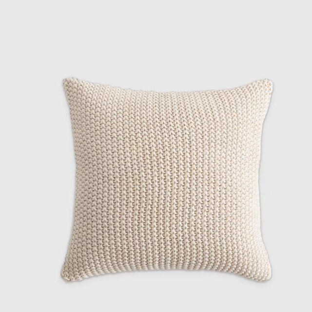 Cotton Fisherman Pillow Cover - Natural