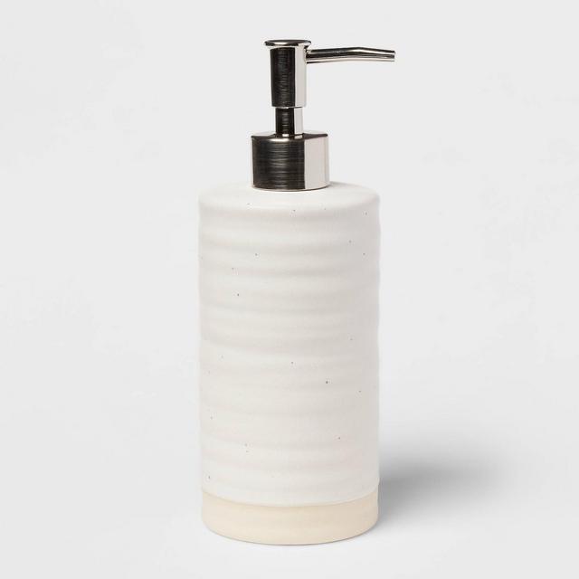Ceramic Foaming Soap Pump White - Threshold™