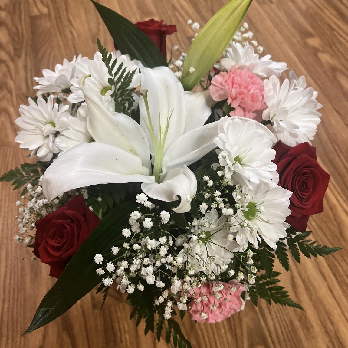 Dave gave Allison these beautiful flowers for her birthday!