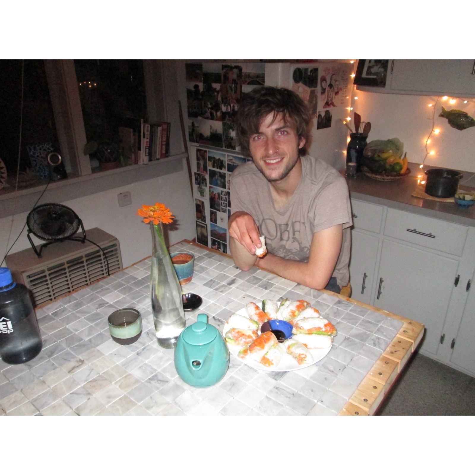 Dinner date with spring rolls! (Fall 2020)