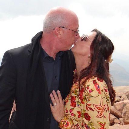 Our first kiss at over 14,000ft elevation.