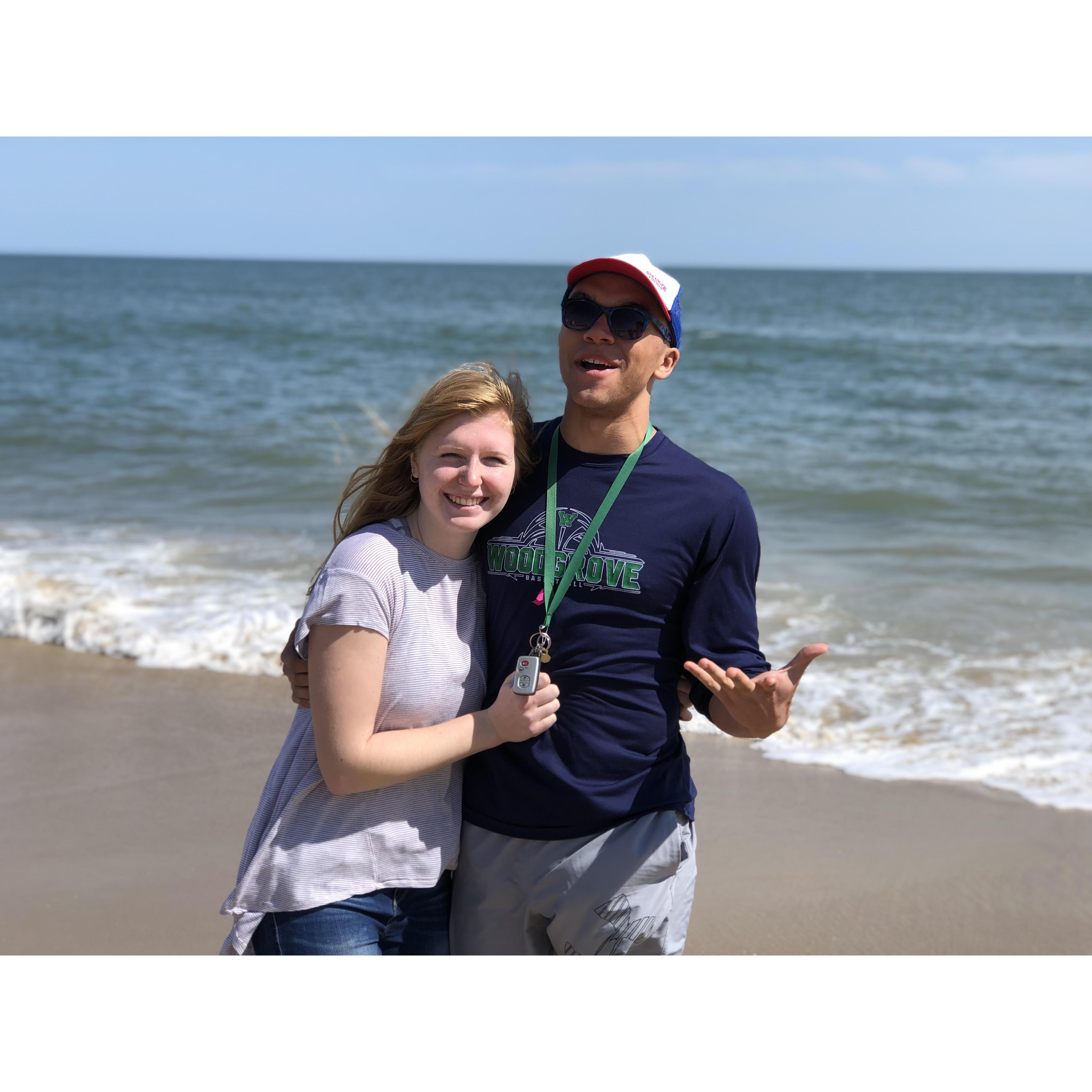 Freshman spring break was the first time Daniel saw the ocean. He. Was. STOKED!
