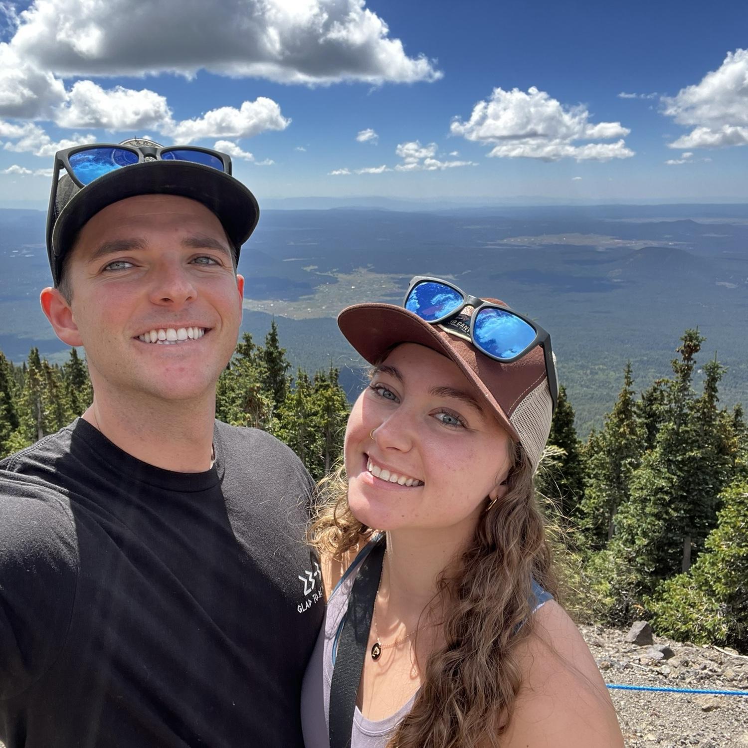 At the top of Scenic Gondolas, celebrating our 2 year anniversary