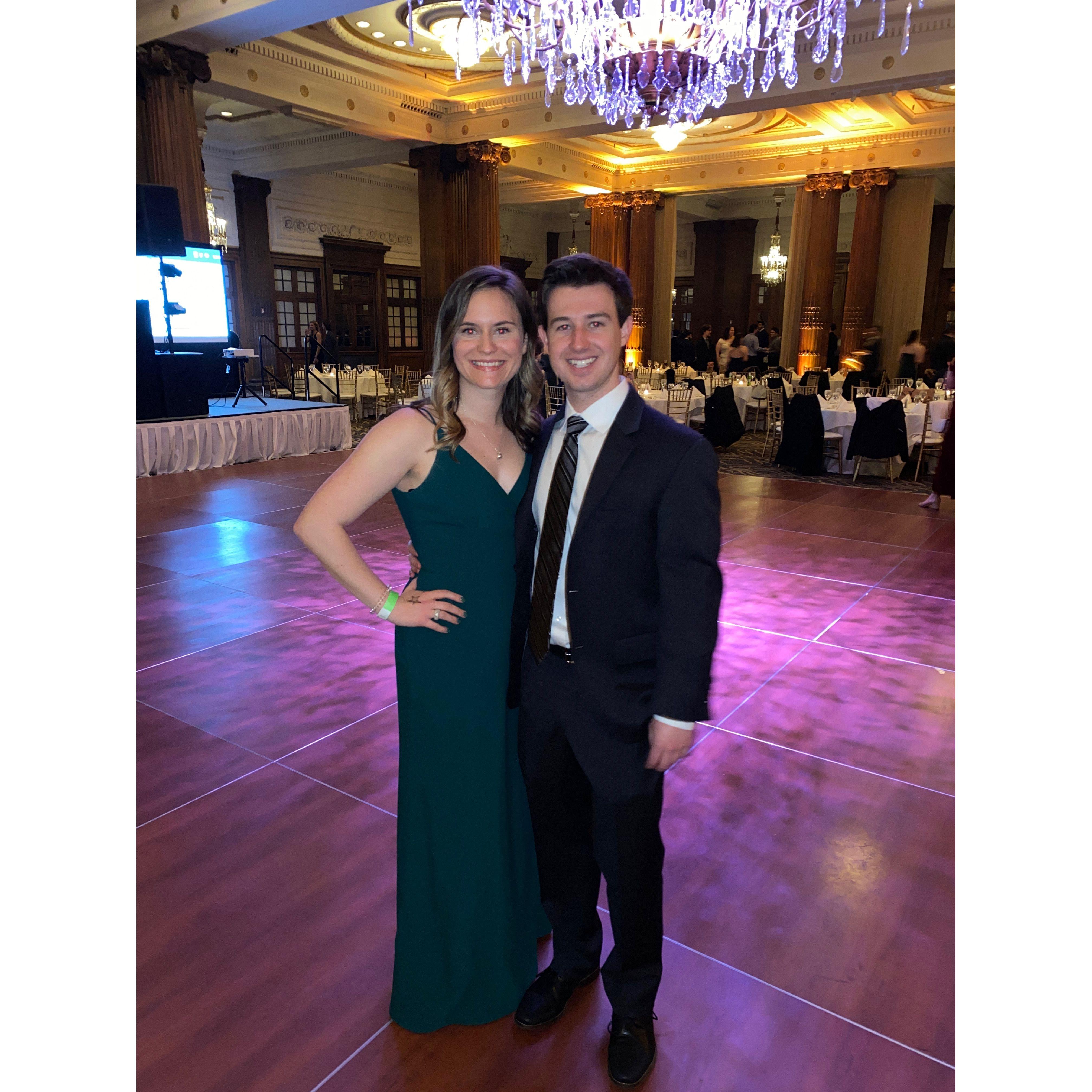 Sarah and Zack at a formal event during medical school.