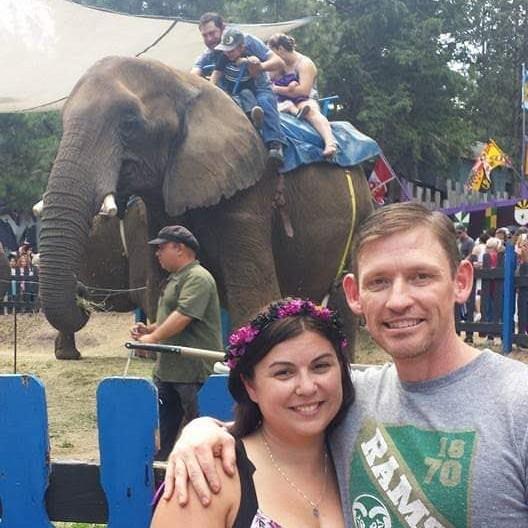 Our first picture together - Renaissance Festival - July 30, 2016