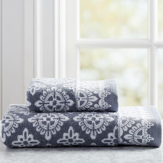 Alva Jacquard Bath Towel, Blue Lagoon