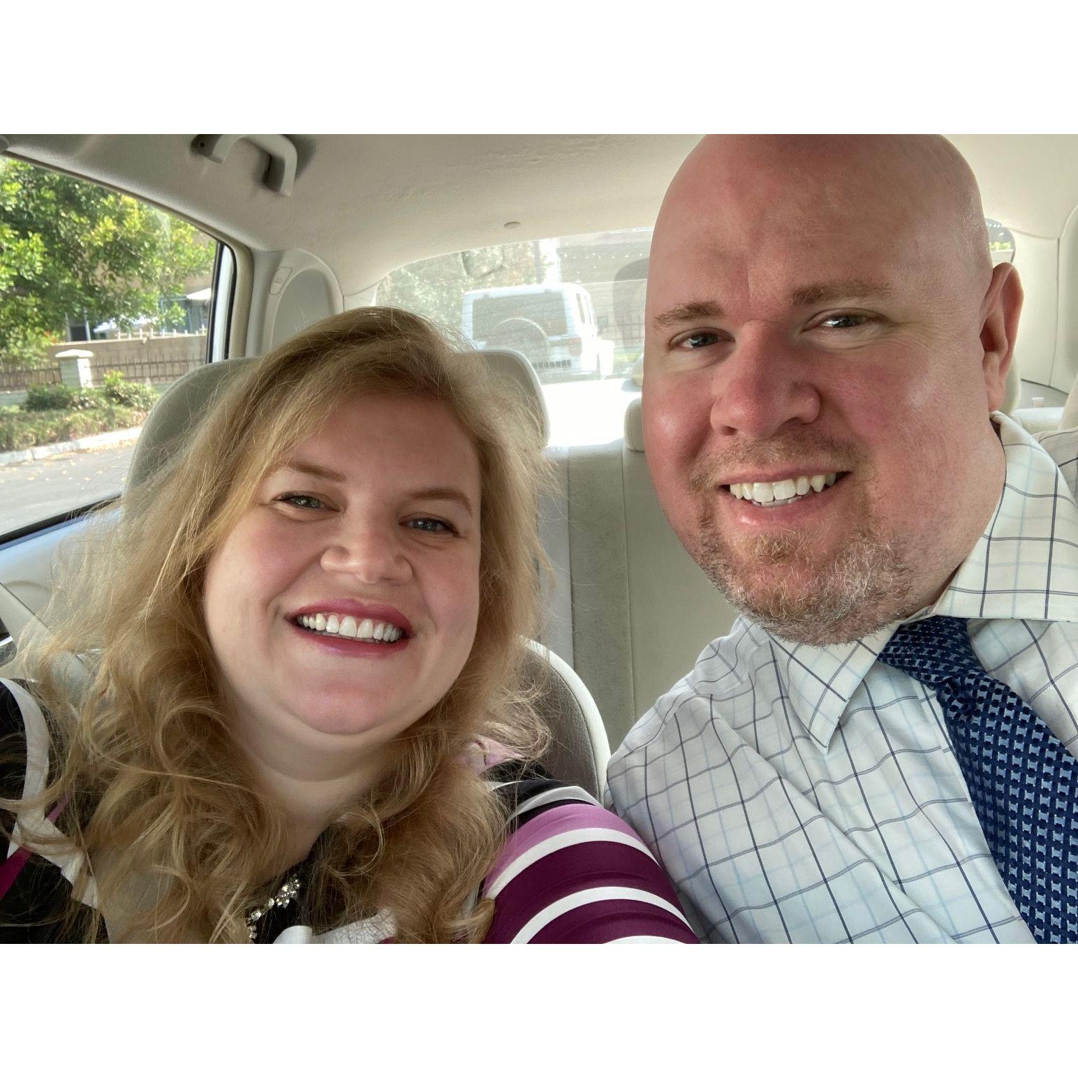 On our way home from church we wanted to grab a selfie!