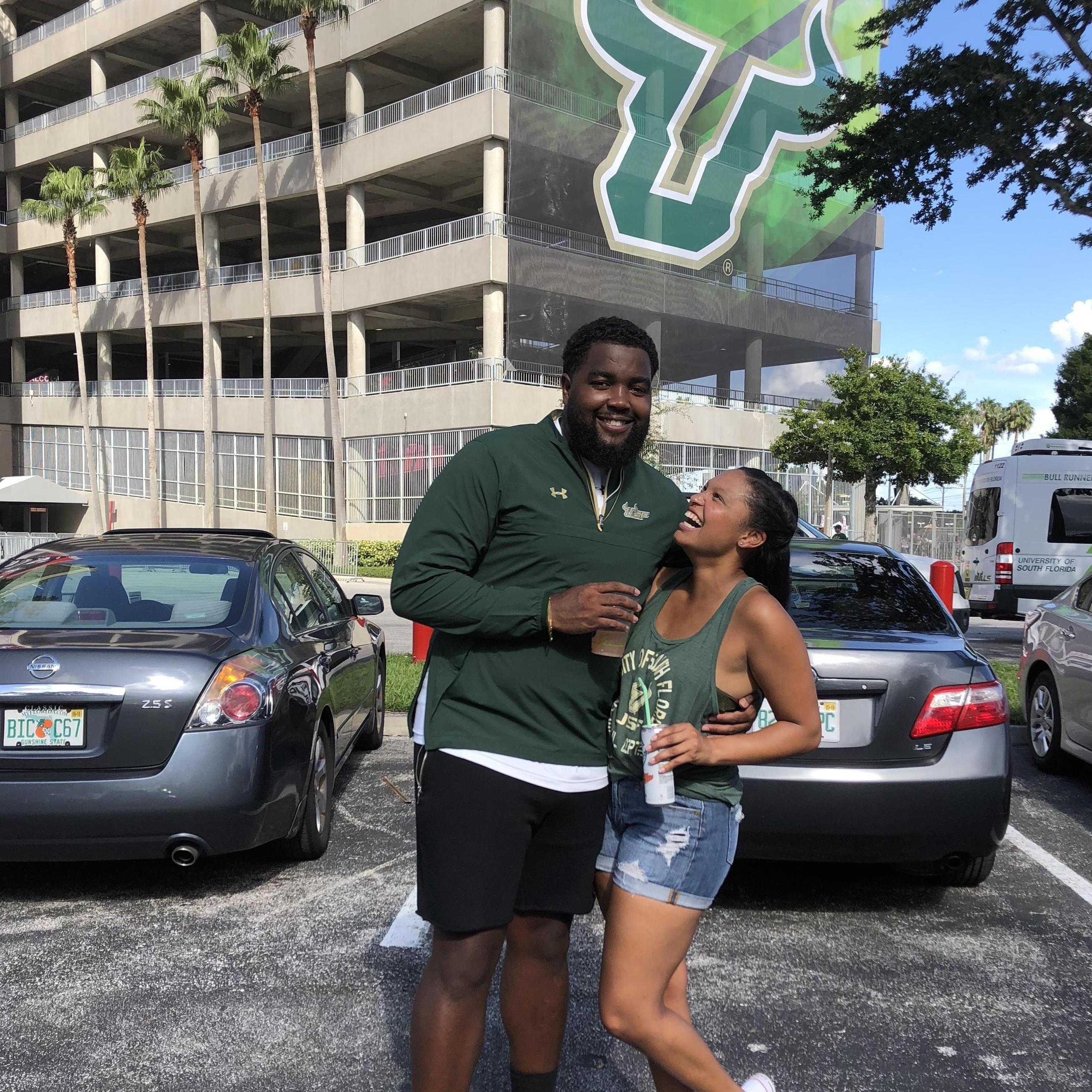 Cheering on USF football in Tampa - 2018