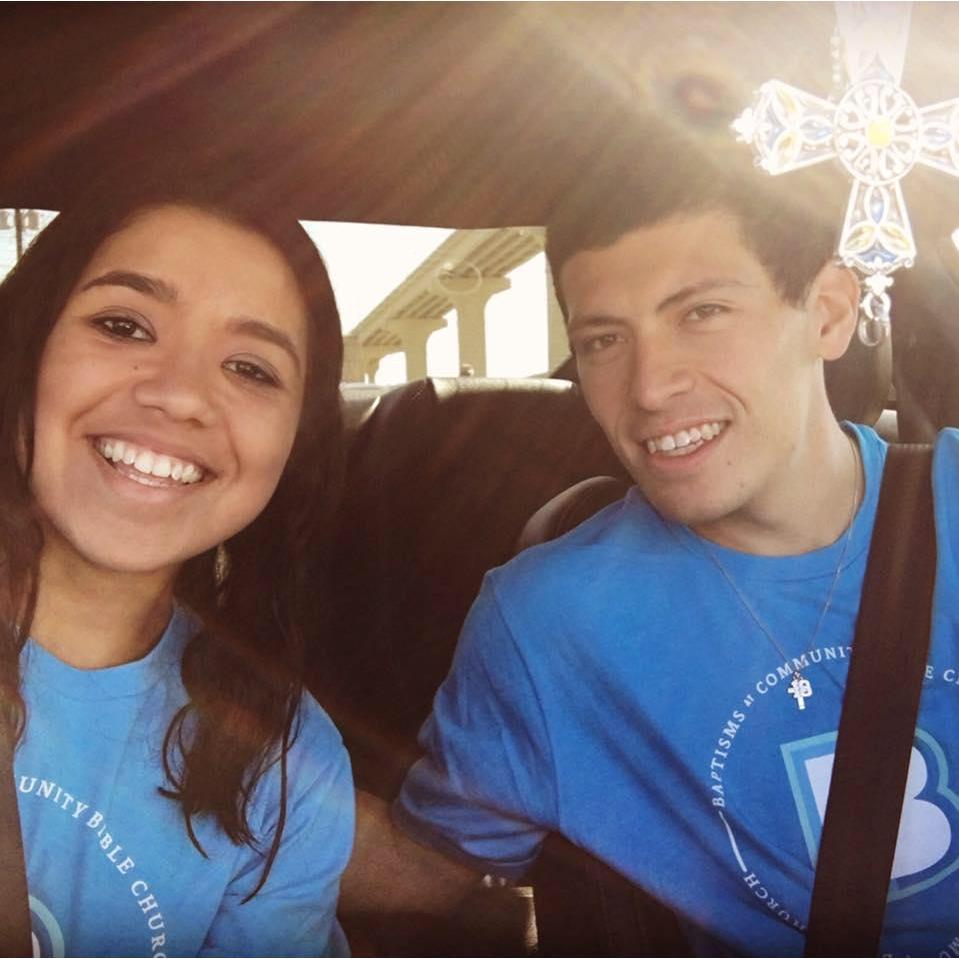 We got baptized together