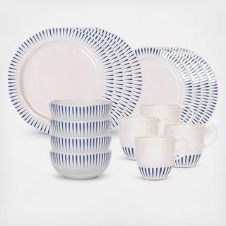 Sitio Stripe 16-Piece Place Setting, Service for 4