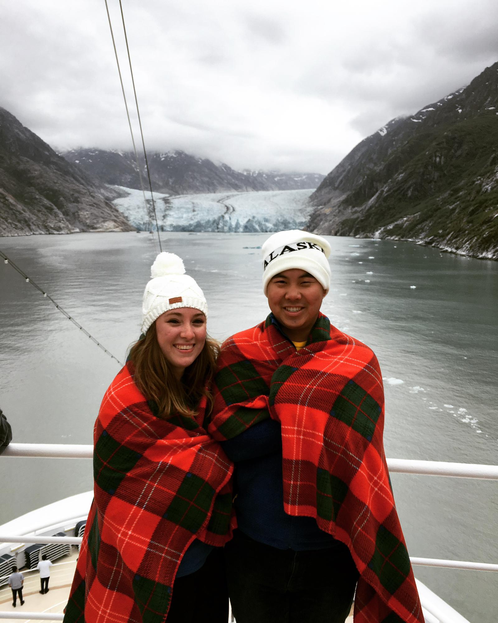 On a cruise to Alaska, with a glacier in May 2017