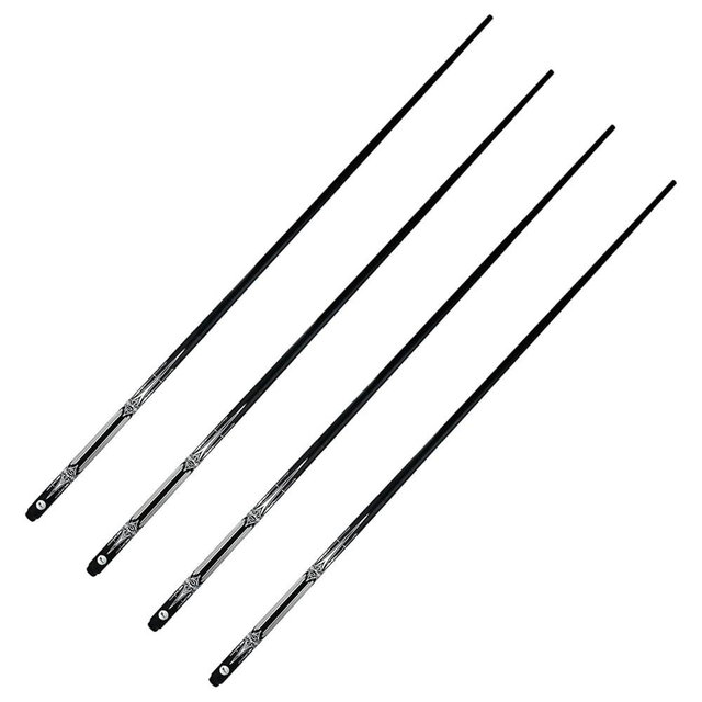 HMQQ 58" One Piece Fiberglass Graphite Composite Billiard Pool Cue Sticks, Set of 4,21oz (Several Colors Available)