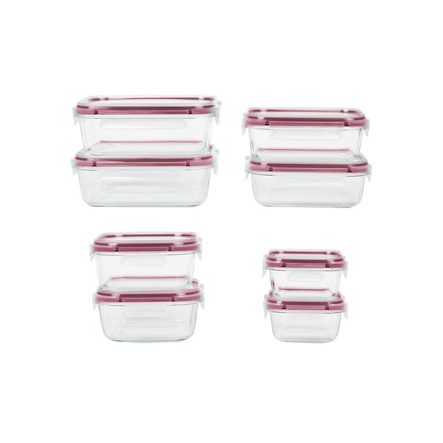 Sedona Kitchen 16 Piece Fluted Glass Storage Set