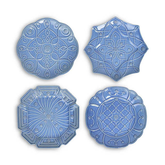 Juliska Jardins du Monde Assorted Dessert/Salad Plates, Set of 4