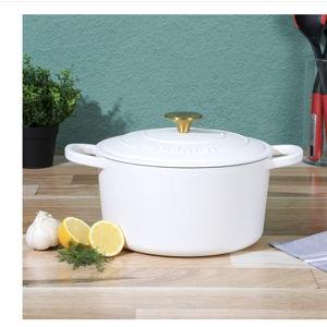Artisan Cast Iron Round Dutch Oven with Lid
