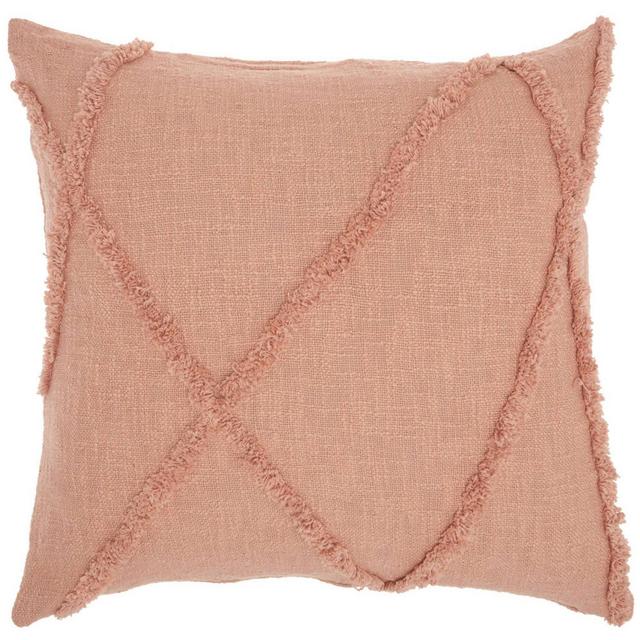 24"x24" Distressed Diamond Throw Pillow Blush - Mina Victory