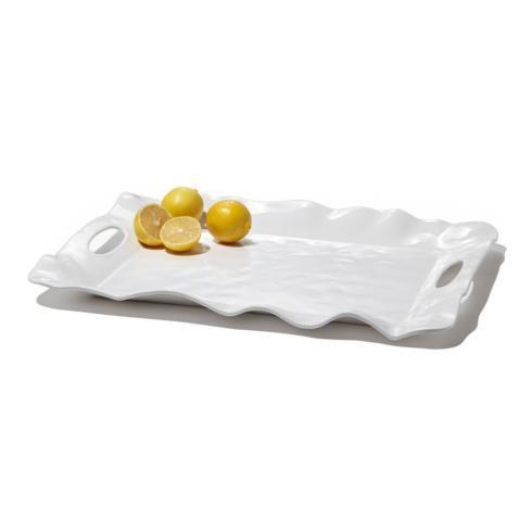 Beatriz Ball Vida Havana Rectangular Tray With Handles (White)