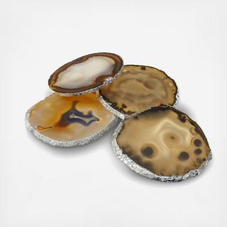 Silver Lumino Coasters, Set of 4