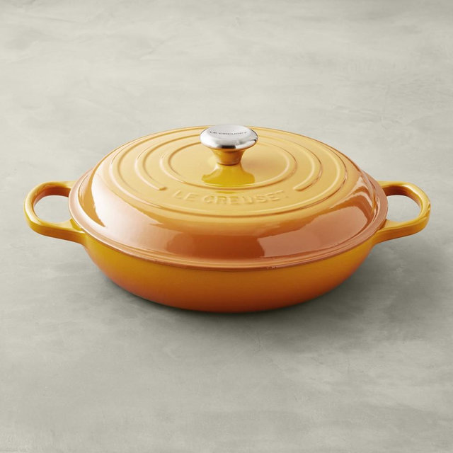 Le Creuset Signature Braiser, 3 1/2-Qt., Nectar