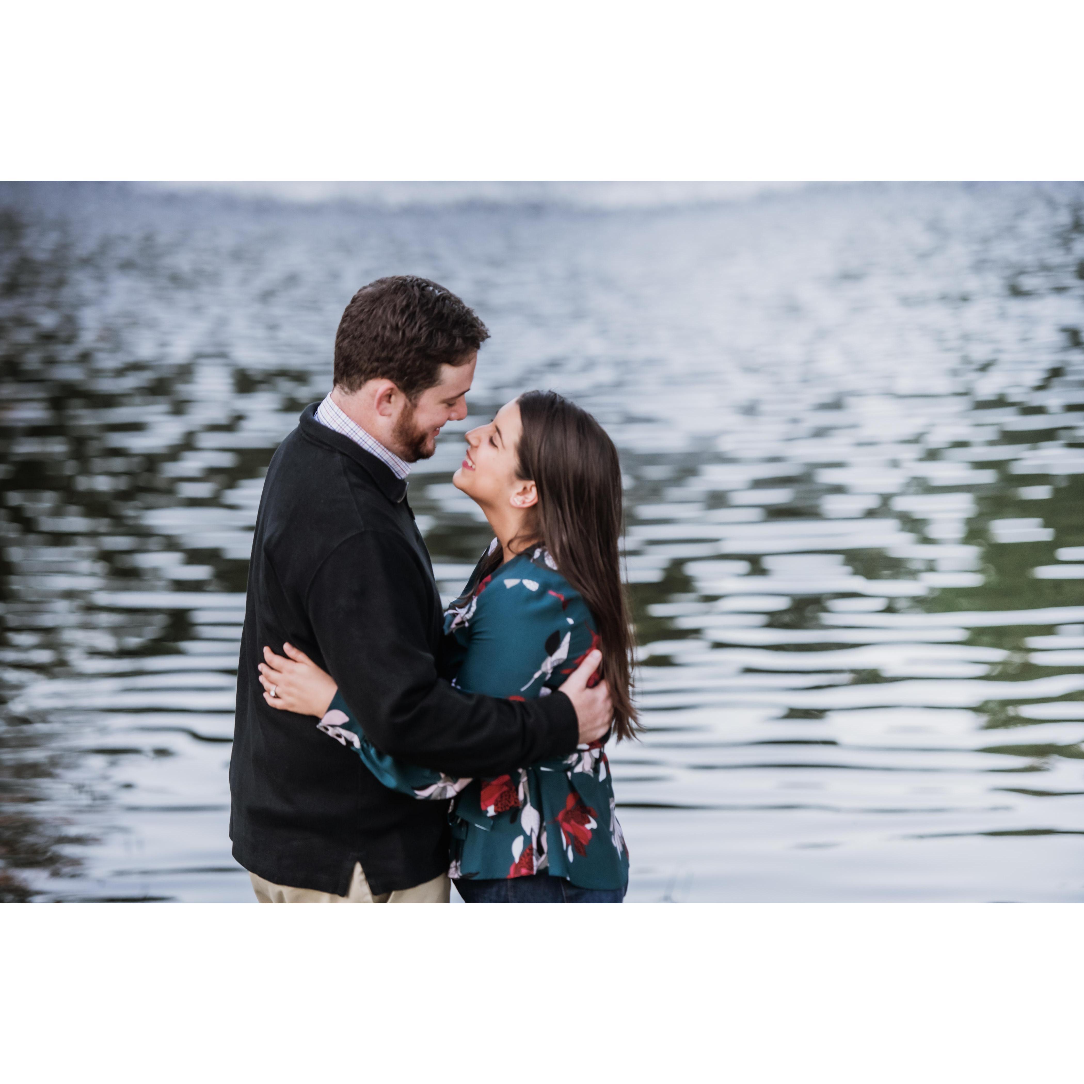 Engagement shoot at Fairfield University