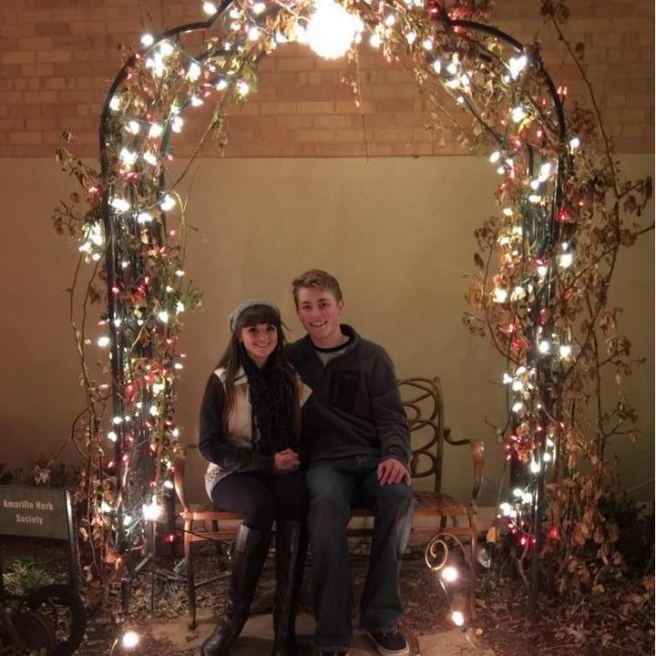 Our first date as a couple at the Amarillo Botanical Gardens, December 9th, 2014.