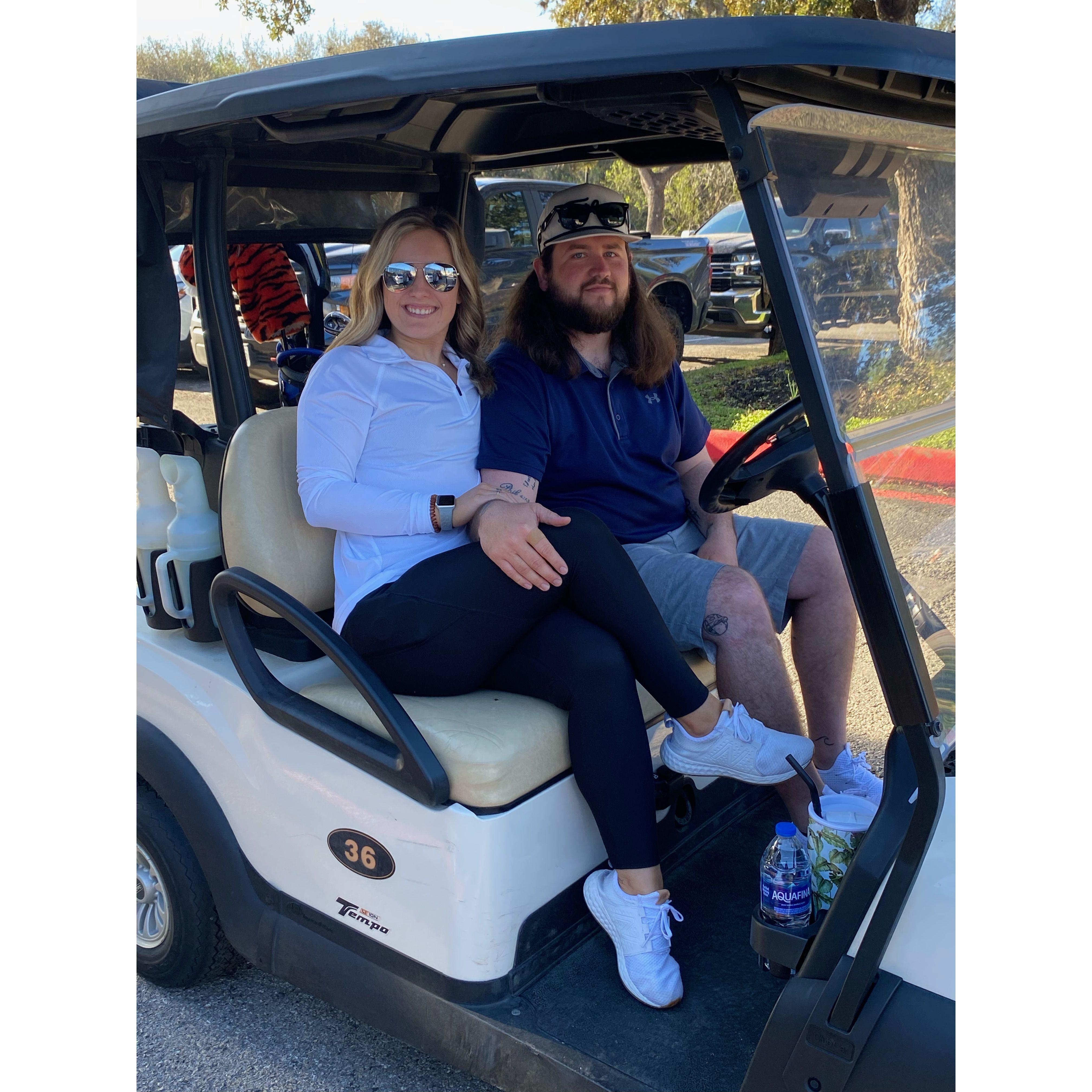 A day on the golf course together