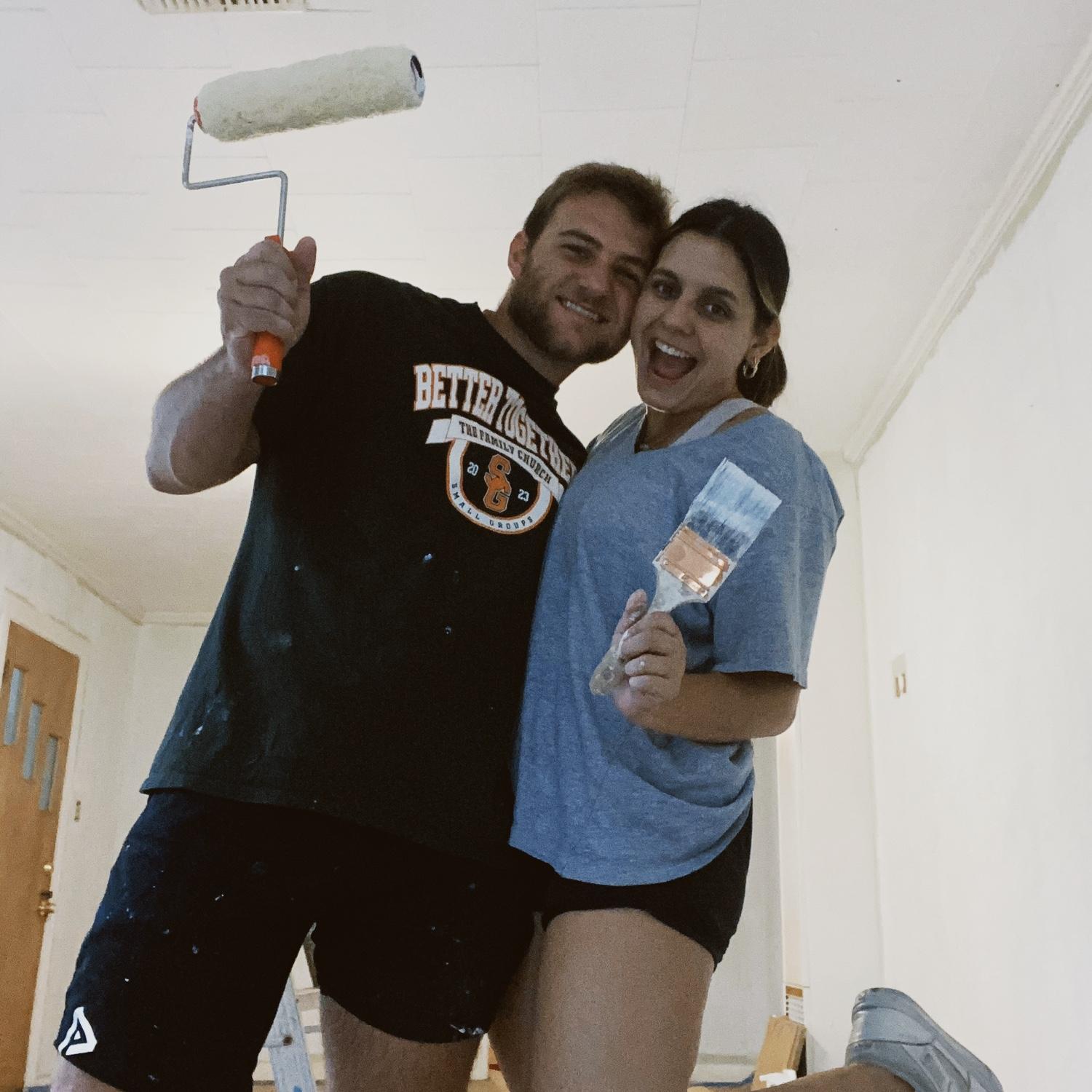 Painting and renovating their first home🤍