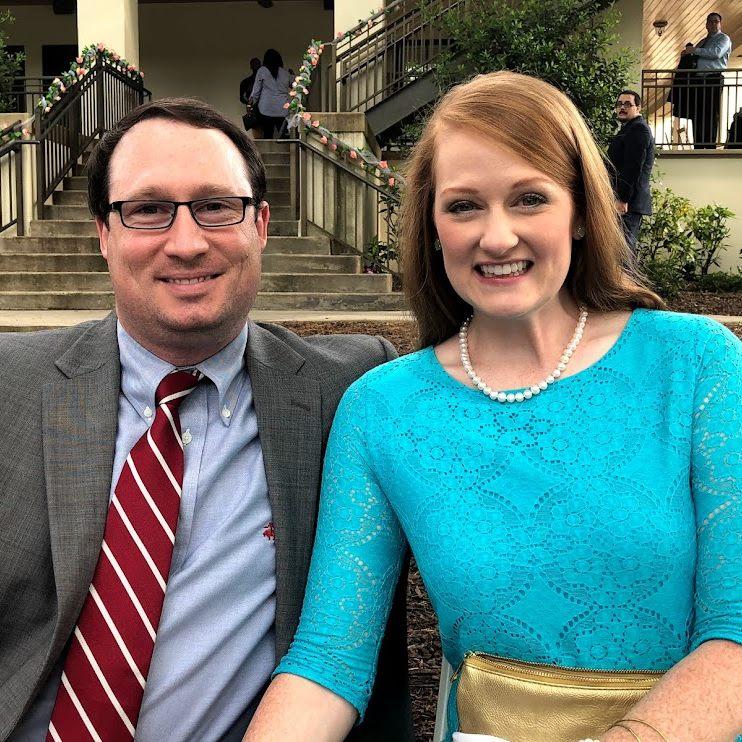 At Jenny and Johnny's wedding in 2018