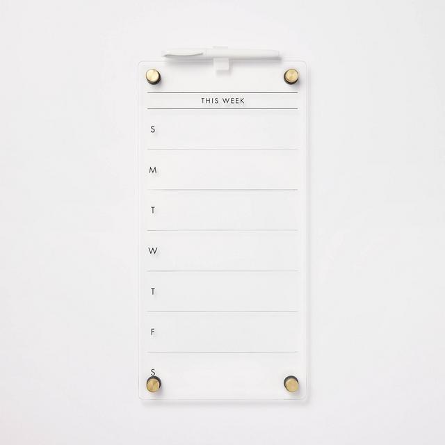 8"x16" This Week Acrylic Dry Erase Calendar - Threshold™