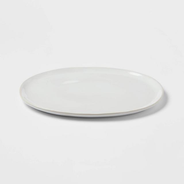 12" Stoneware Houlton Serving Platter White - Threshold™