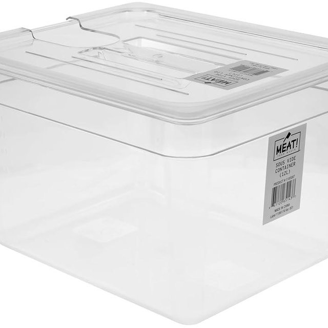 MEAT! Sous Vide Commercial Grade Quality Cooker with a 10 Gallon Cooking Capacity for Vacuum-Sealed Meat or Vegetables (12L Container)