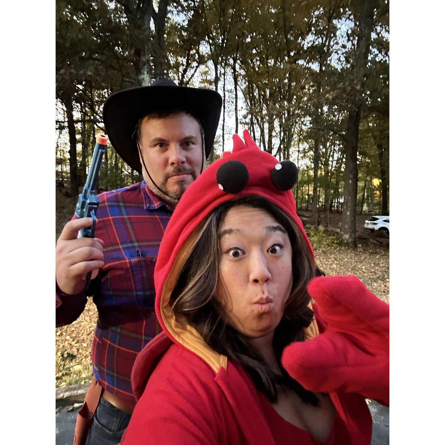We learned that we both liked dressing up for Halloween!