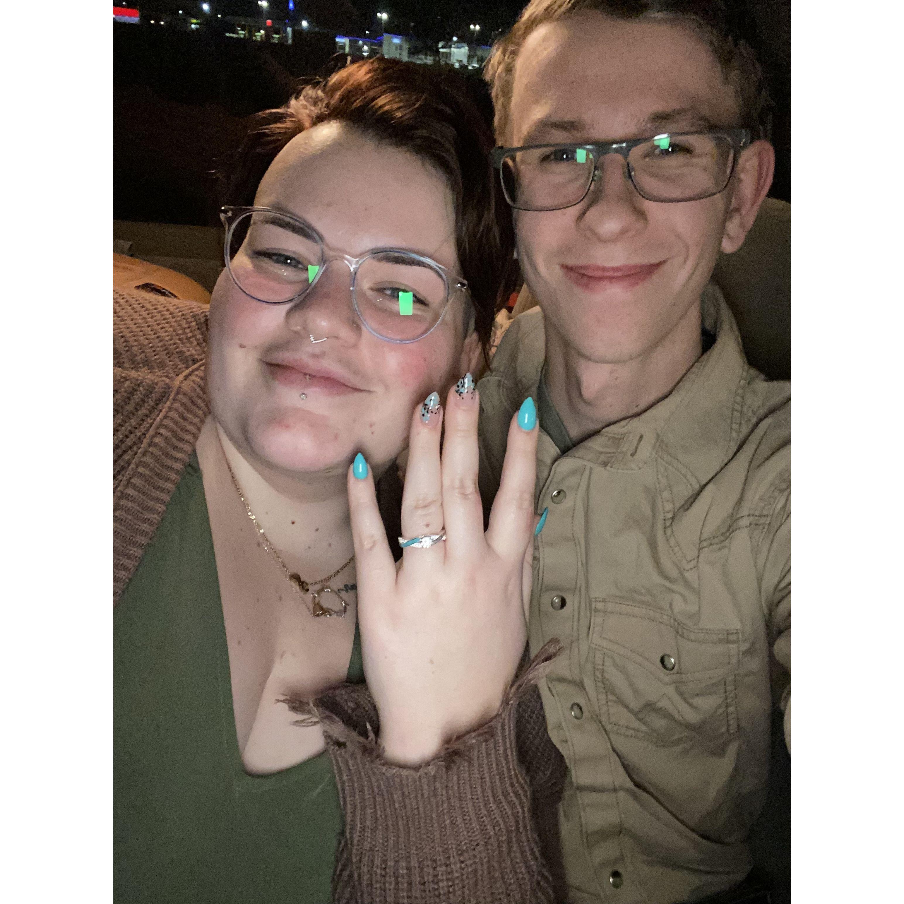 The day she said YES. Forever and Always.