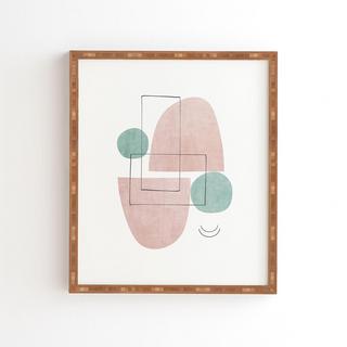 Retro Peach Framed Wall Art