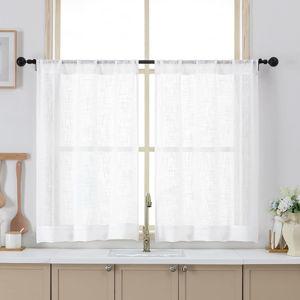 White Semi Sheer Curtains