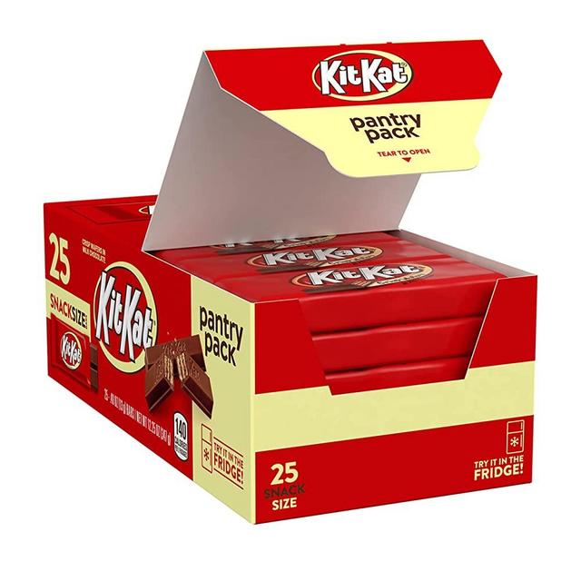 KIT KAT Milk Chocolate Snack Size Candy, Individually Wrapped, 0.49 oz Bars (25 Count)