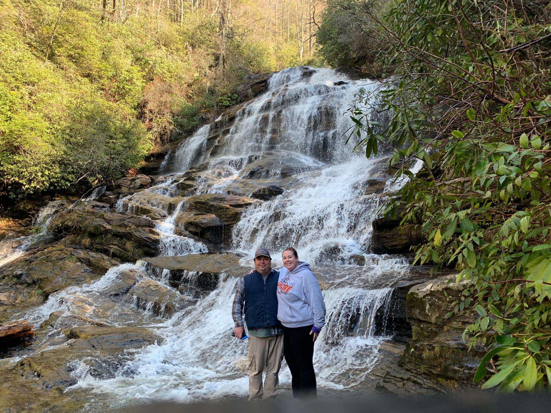 Exploring some beautiful waterfalls we stumbled upon in North Carolina.