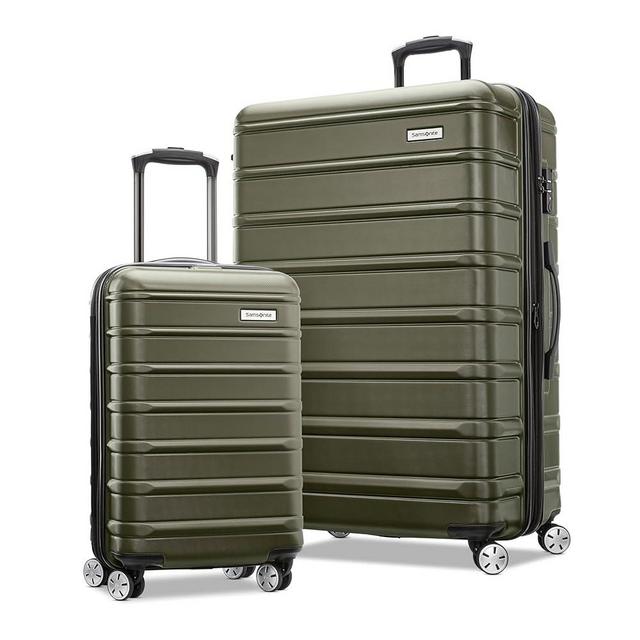 Samsonite Omni 2-2pc Hardside Luggage Set (21/28) - Carry-On & Large Checked - Spinner Wheels - Scratch Resistant Hardshell - Airline-Approved - Lightweight Expandable Polycarbonate - Vita Olive