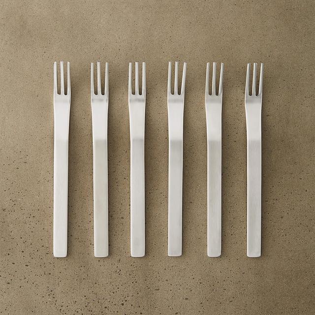 Set of 6 Mini Stainless Steel Cocktail Forks