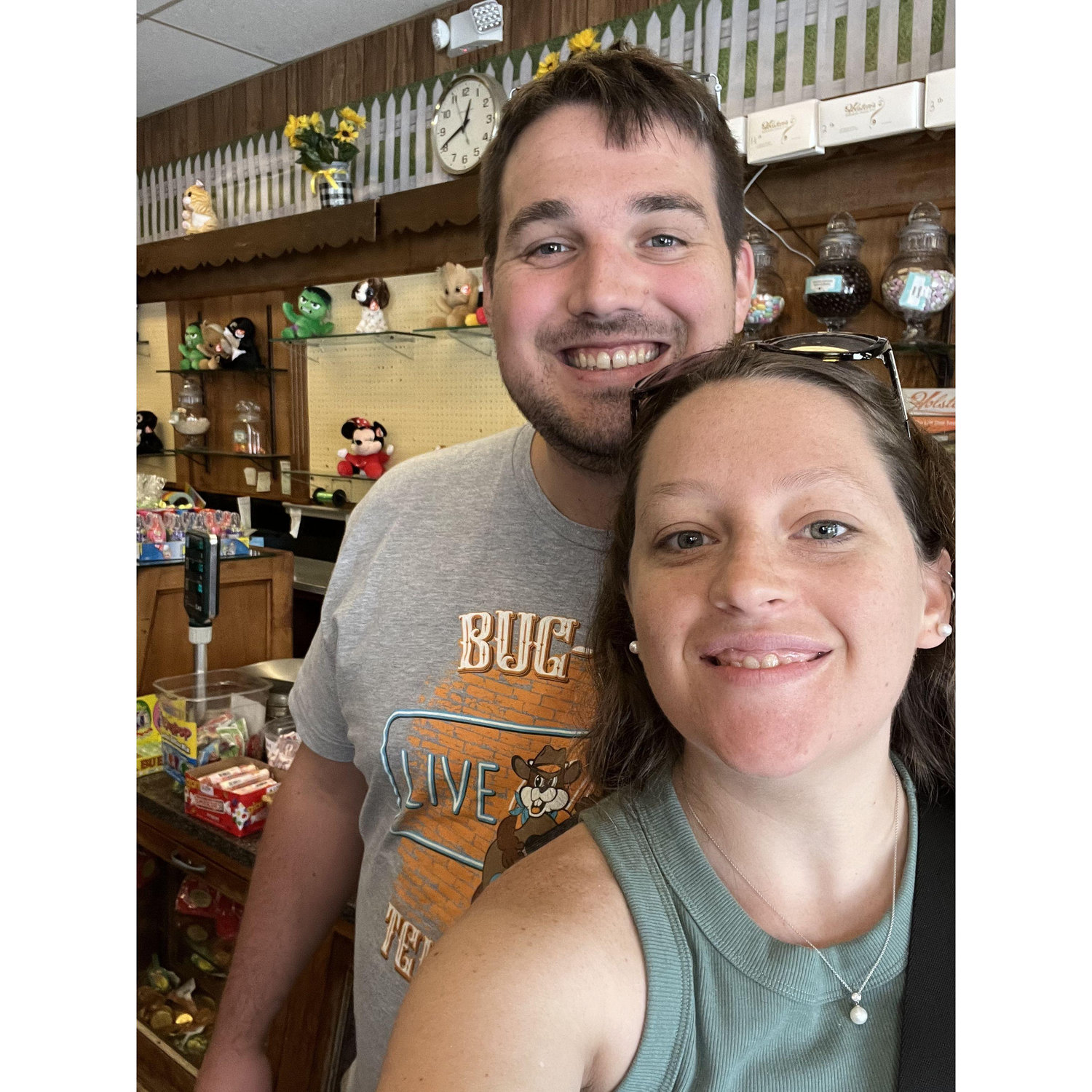 Lunch at Holsten'd- the final scene of the Sopranos- Right down the street from where Jaclyn and Brian went on their first date in 2019