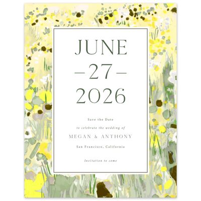 Laurel Green Wedding Digital Save the Date - Alta Portrait