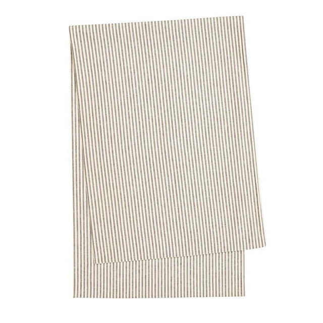 Wheaton Stripe Table Runner, Charcoal