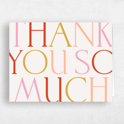 Light Oatmeal, Beige Wedding Thank You - Josephine Landscape