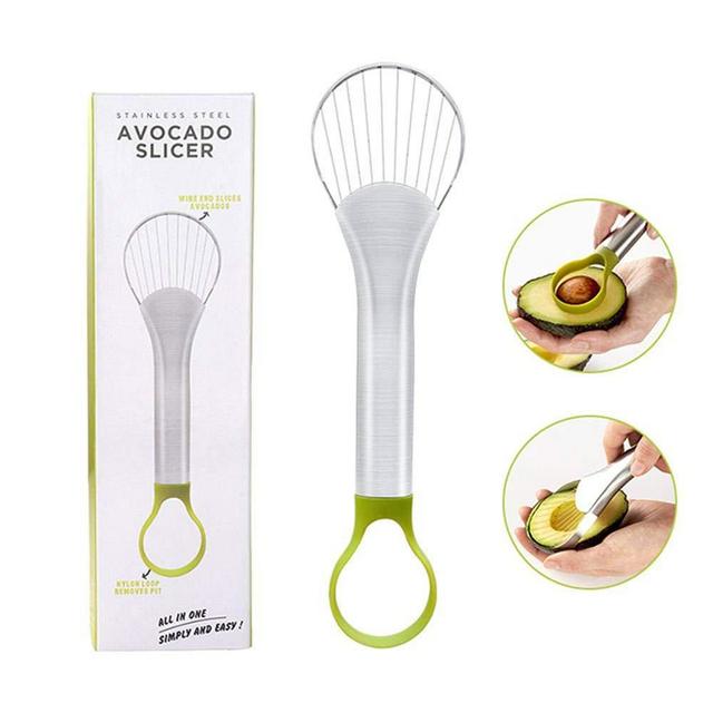 Avocado Slicer,Good Grips 2-in-1 Fruit Core Remover Slicer/Pitter,Multifunctional Kitchen Utensils Cheese Slicer Fruit and Vegetable Gadgets(Slicer)