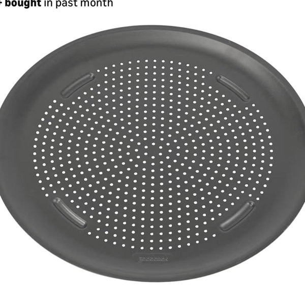 GoodCook AirPerfect Nonstick 16” Pizza Pan – Pizza Tray for Oven, Perforated Round Pizza Pan, Carbon Steel Baking Pan, Homemade, Frozen & Leftover Slices